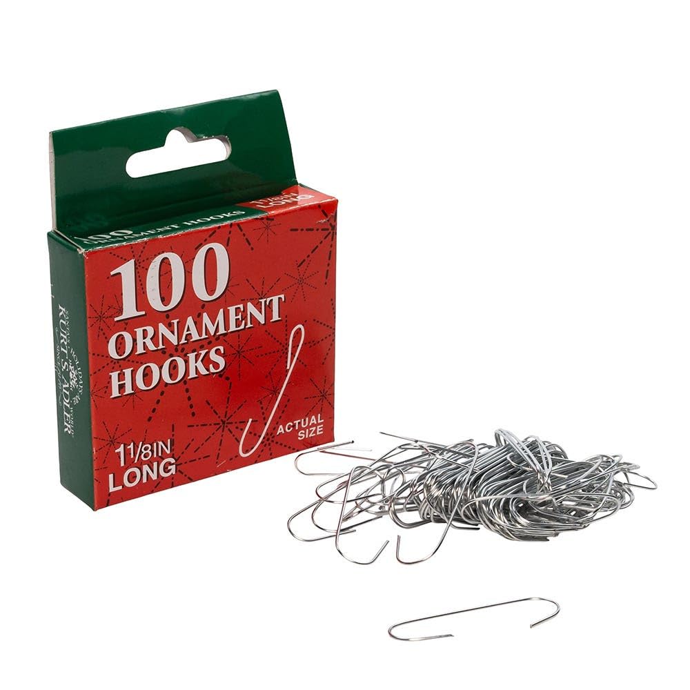 Kurt Adler Christmas Ornament Hooks, 100-Piece Box Set
