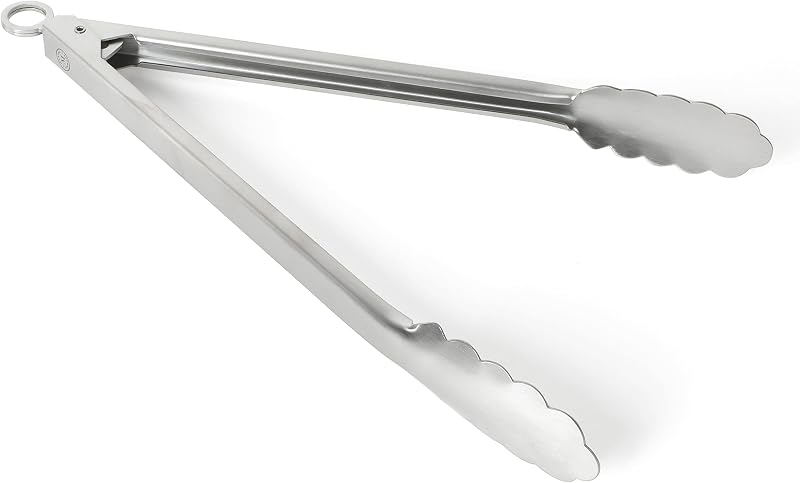 Richburn Pinzas de cocina de acero inoxidable de 12 pulgadas: herramienta duradera y resistente al calor para cocinar y servir