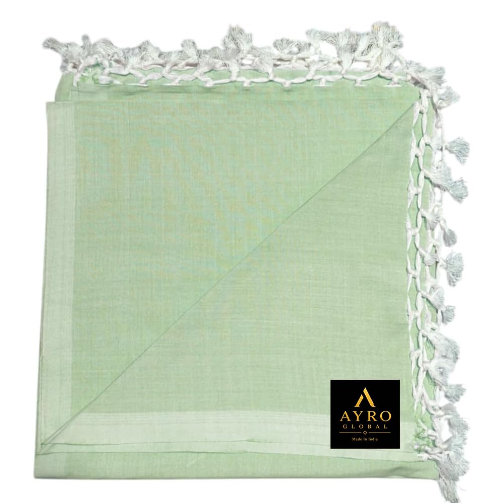 Premium Bhagalpuri Firozi Chadar Blanket, Lightweight Cotton AC Blanket, Breathable Odhne Wali Chadar, Soft Throw for Home, Hotel & Travel, 220 x 125 cm (Green, 220 x 125)-image-41