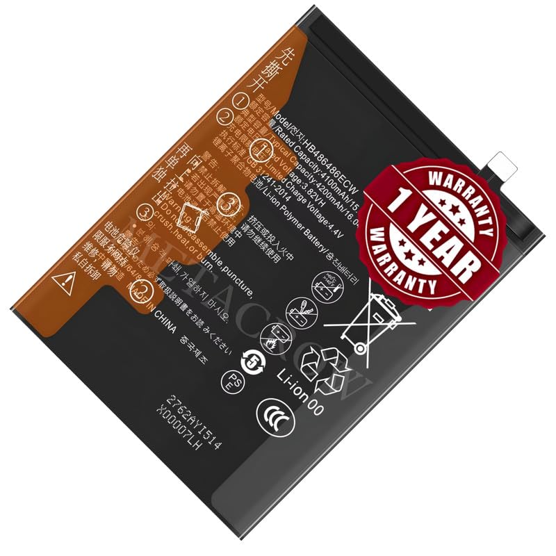 Image of Original HB486486ECW Battery Compatible for Huawei P30 Pro (VOG-L29, VOG-L09, VOG-AL00, VOG-TL00, VOG-L04, VOG-AL10, HW-02L) - (4200mAh) - 1 Year Warranty JK1