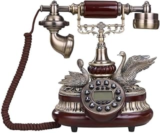 MERTNK Button phone,Telephone Corded Telephone,Vintage Phone/retro Telephone Bedroom Home Retro Decorative Landline Replica Antique House Phone Handset Button Cordless Landline