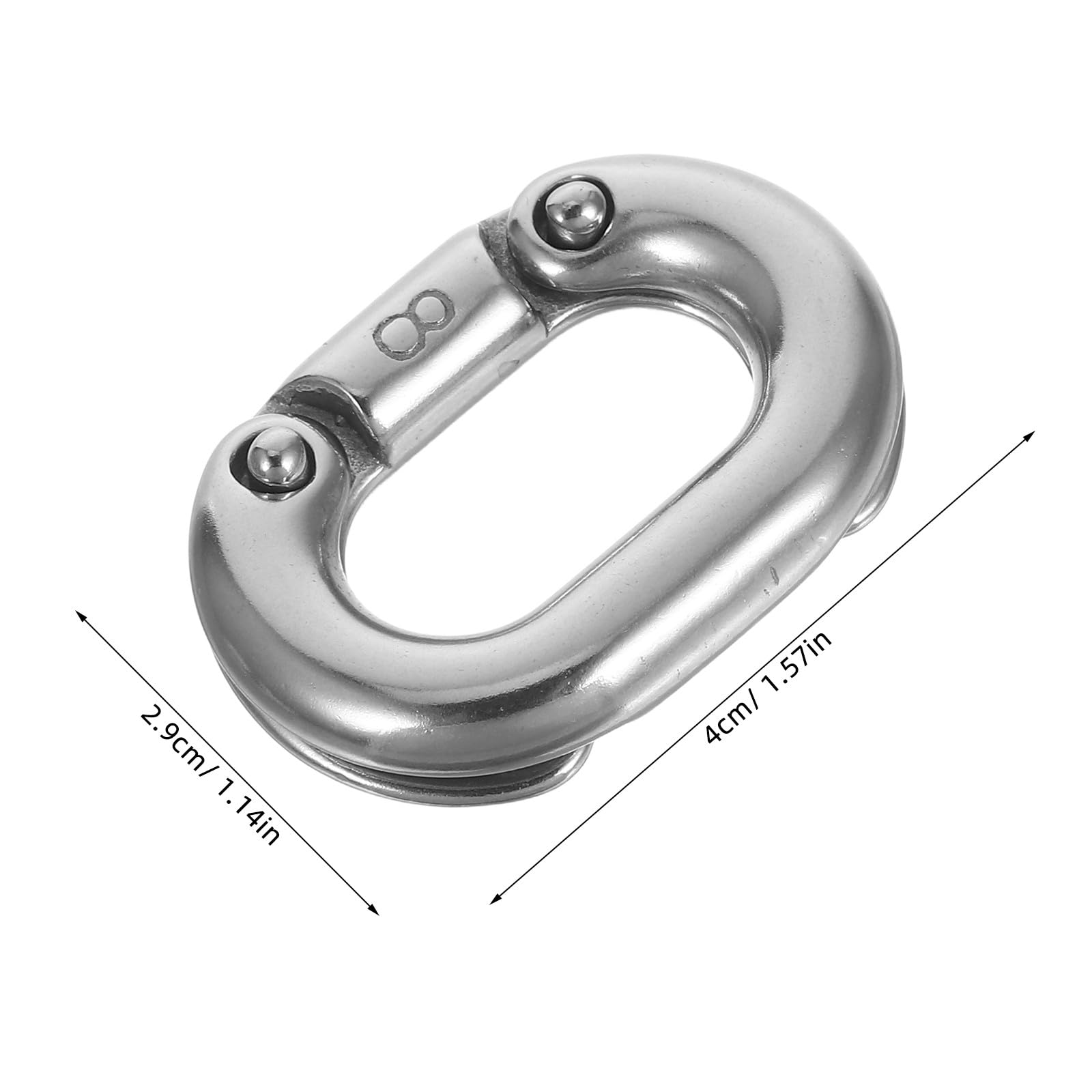 Lot de 3 chaînes en acier inoxydable 316 de 8 mm - Anneaux de connexion rapide pour chaînes d'ancre cassées dans le domaine maritime et industriel