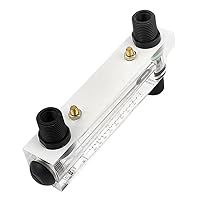Vista 2 de uxcell A15112000ux0004 Perilla ajustable 0.5-5GPM 2-18LPM Medidor de flujo de agua Tipo de panel Caudalímetro