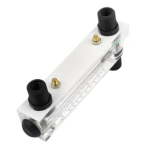 Miniatura 2 de uxcell A15112000ux0004 Perilla ajustable 0.5-5GPM 2-18LPM Medidor de flujo de agua Tipo de panel Caudalímetro