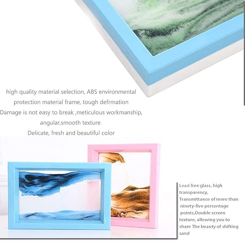 Miniatura 11 de FUNJIA Imagen artística de arena en movimiento, paisaje de arena en 3D de aguas profundas en movimiento, decoración artística de arena que fluye