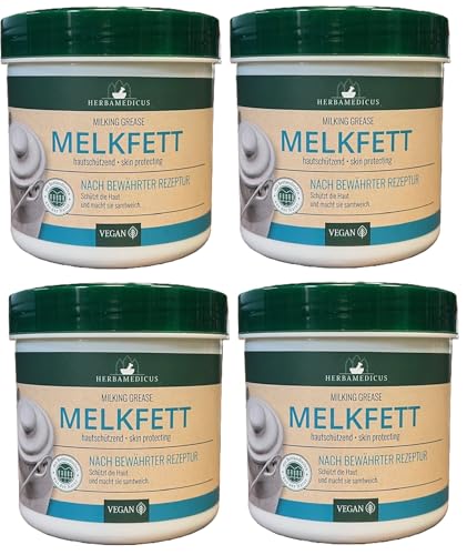 Herbamedicus Melkfett langbewährte Hautpflegemittel, 4x 250ml