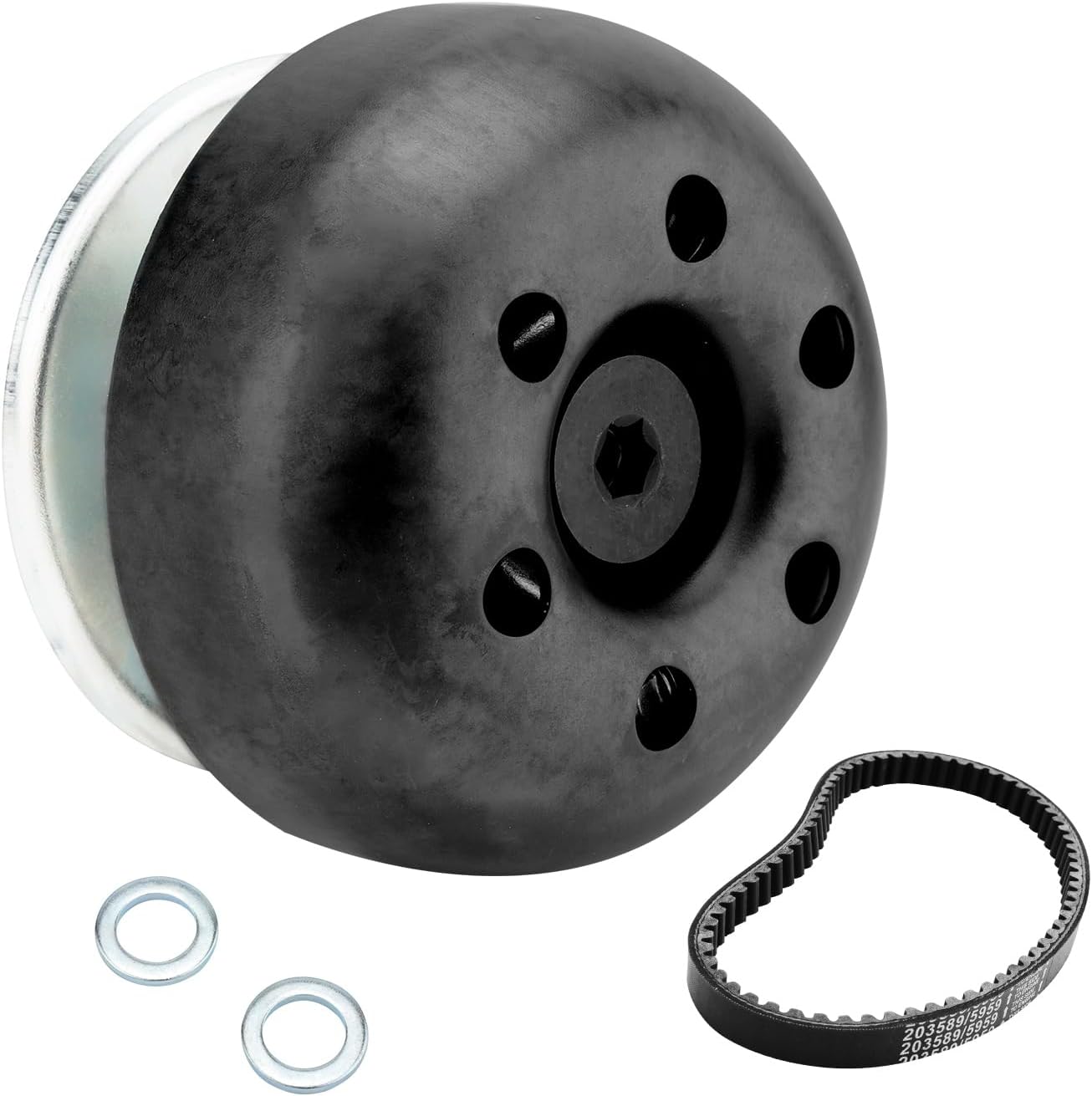 Super 30 Series Torque Converter Driver Clutch With Belt, Compatible With Predator 224 212cc 196cc, Honda, Briggs Stratton Engines, Coleman Baja Massimo Mini Bikes, Black, 30 Series TAV Kits 3/4" Bore