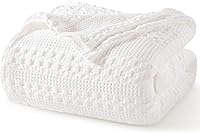 Vista 56 de PHF - Manta de punto gofre 100% algodón King, suave, ligera, transpirable, acogedora, de verano, para cama, tejida, estética, decoración del hogar