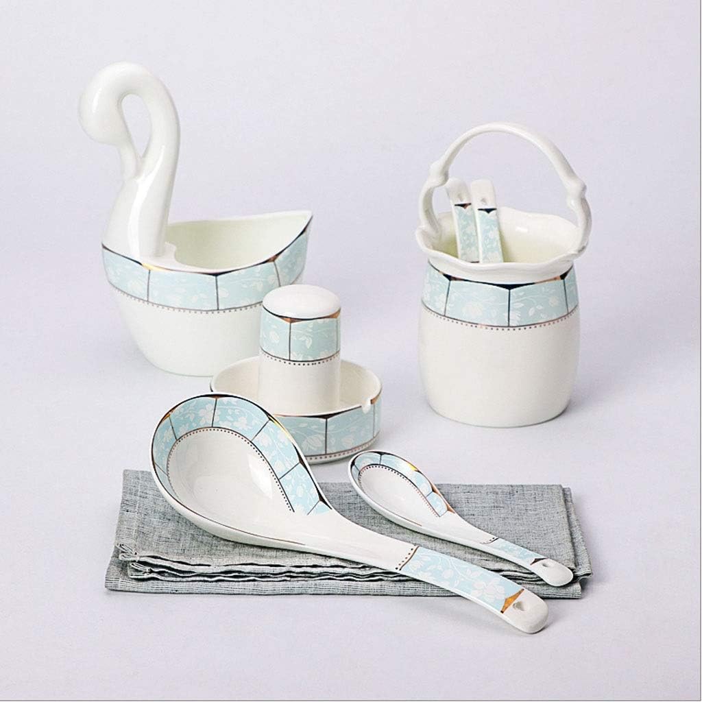 Soup Ladle - Ceramic Small Spoons for Dinner Spoons and Spoons Household Tableware Gravy Ladle/4 Pack/a