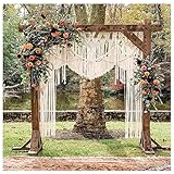 Bohemian Macrame Wedding Backdrop Decor Boho Chic Macrame Wall Hanging Style Macrame Tapestry Macrame Curtain & Macrame Arch (W 60 X L 85)