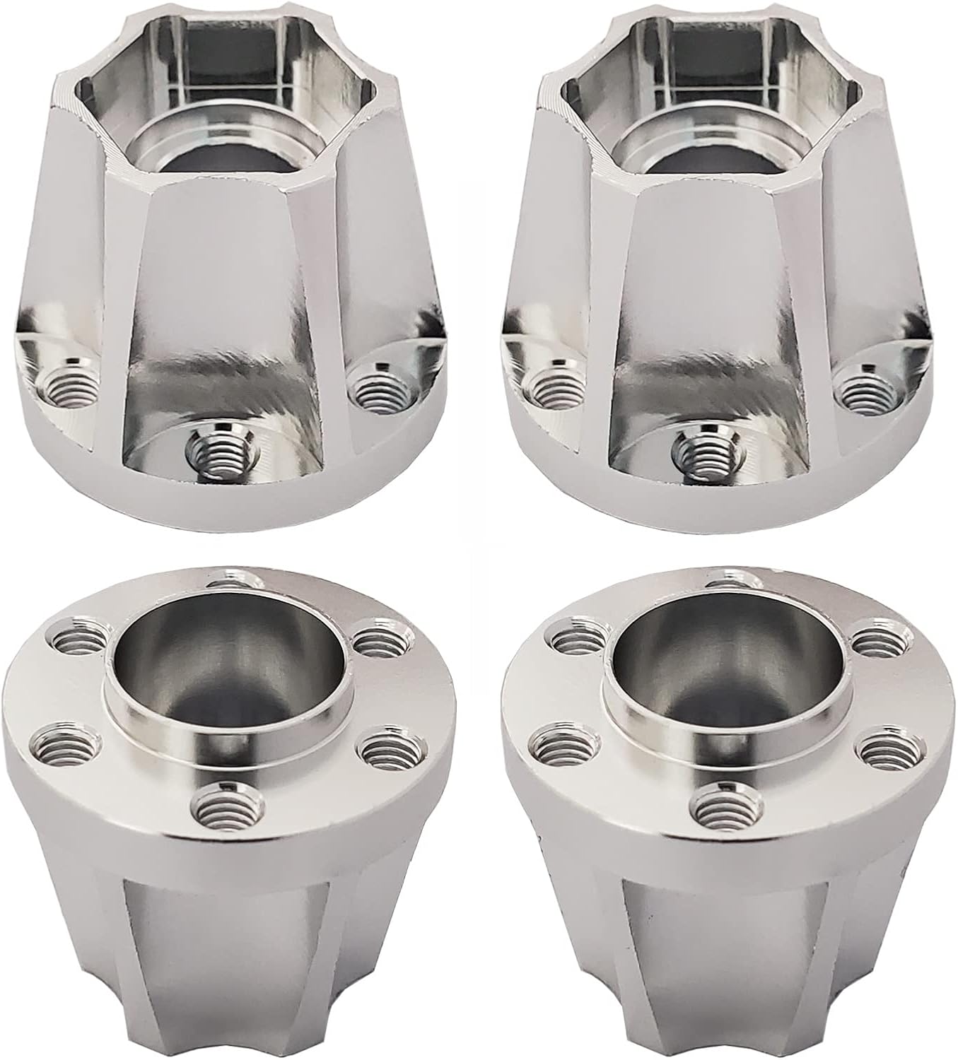 4Pcs Metal RC Wheel Hubs Adapters 12mm Hex for 1.9inch 2.2inch Beadlock Wheel Rim Axial Scx10 Trx4 Wraith Gen7 Gen8 D90 CC01 1/11 RC Crawler S (12mm)