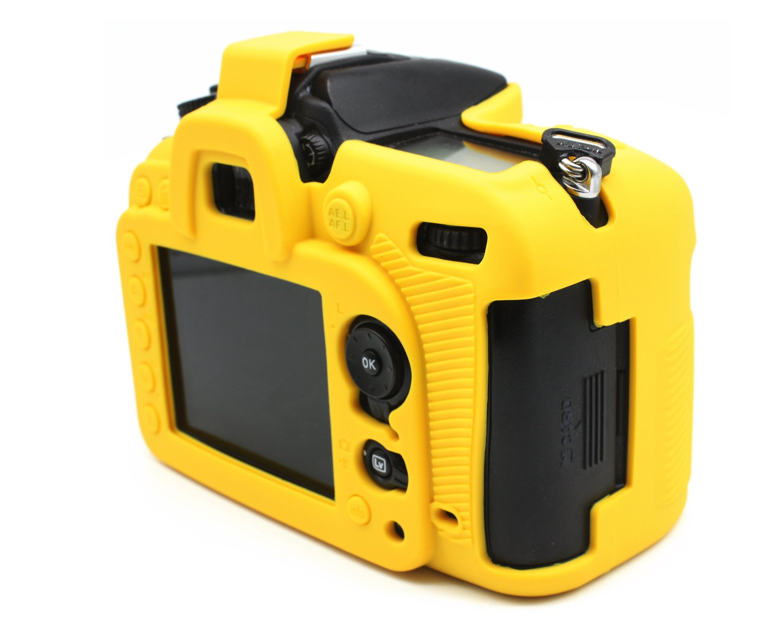 Professional Camera Silicone Rubber Housing Case Protective Cover for Nikon D7100 D7200 Digital SLR Camera - Yellow
