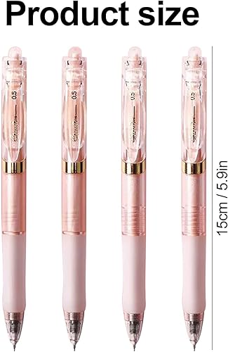 Miniatura 2 de Bolígrafos de gel, 4 bolígrafos de gel retráctiles, bolígrafos de tinta negra, bolígrafos de punta fina de 0.020 in, bolígrafos de escritura suave,