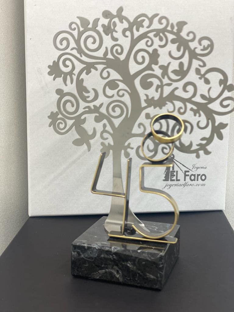 JOYERIA EL FARO | 45 Aniversario | Bodas Zafiro | Grabado Personalizado | Presentación en Estuche Premium | Celebra 45 años de Amor Juntos