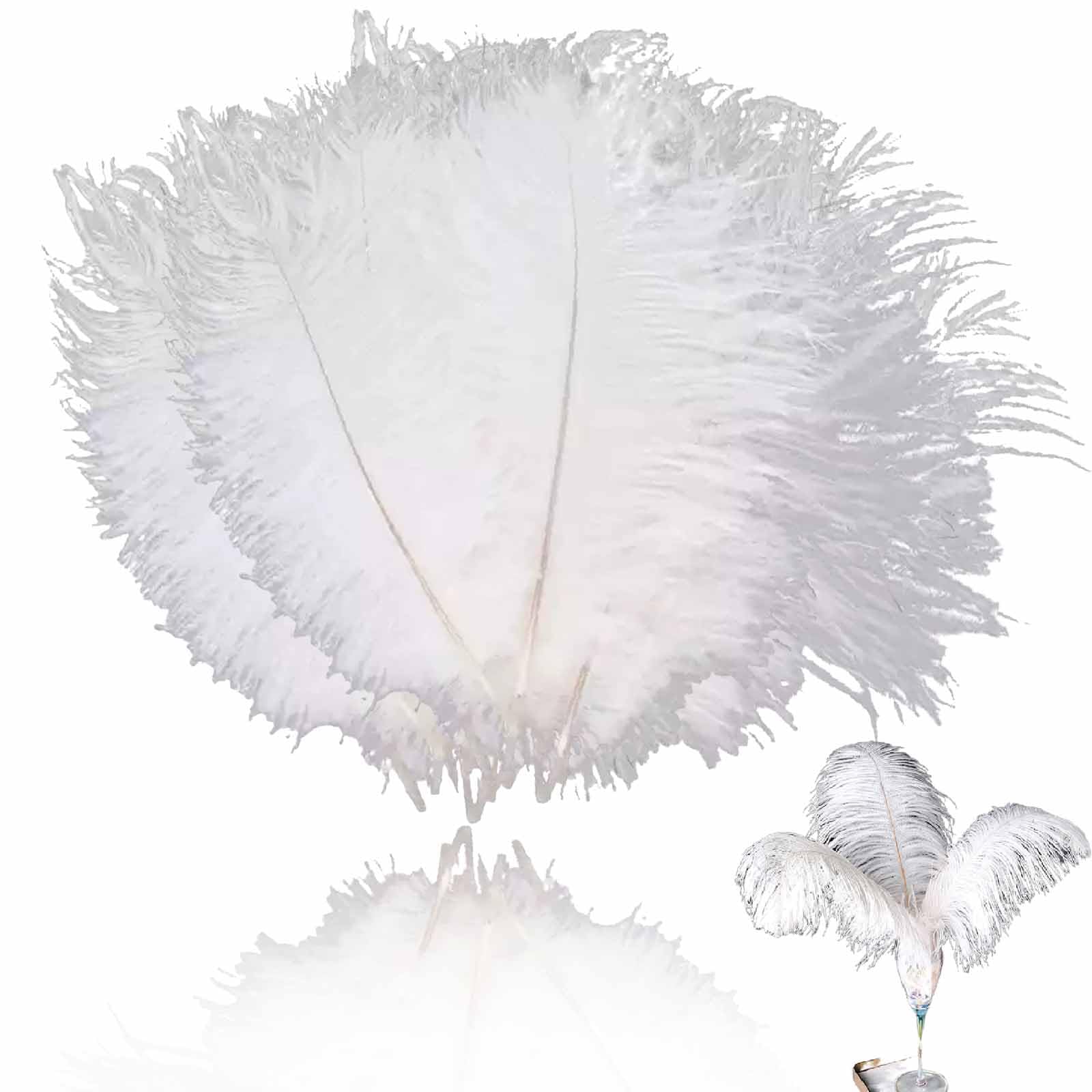 Plumas De Avestruz Naturales PATIKIL - 30 Unidades, Verde Oscuro, Para Manualidades