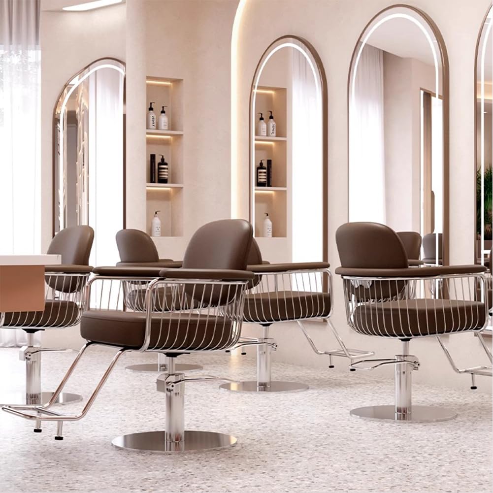 Sillas de barbero, Silla de barbero Profesional - Silla de salón giratoria de 360° para estilistas, Altura y reposapiés Ajustables, Ideal para barberías y Estudios de Tatuajes, Silla de esti