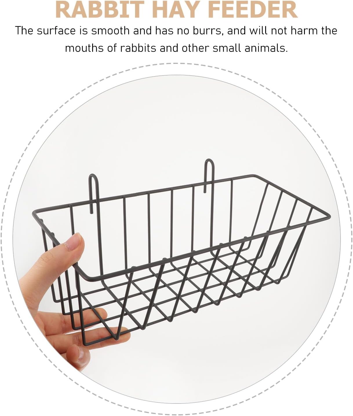 2 Pack Iron Rabbit Hay Feeder Rack for Cage Daily Use image 5