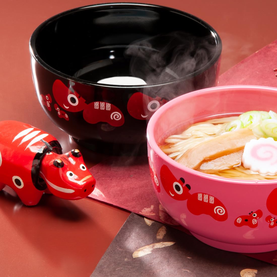 Amazon.co.jp: 河京 喜多方ラーメン 赤べこ丼ラーメン 熟成生麺（太麺