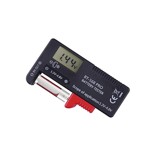 Comprobador de batería, comprobador de batería con pantalla digital para AA AAA, C, D, 9 V, 1.5 V, comprobador de pilas de botón, verificador de