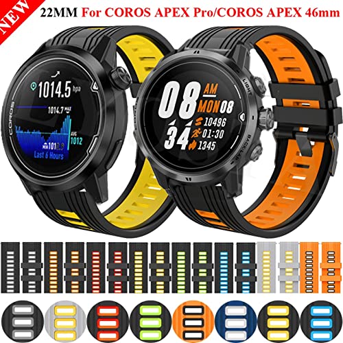 Bracelet silicone 22mm pour remplacer la sangle Coros Apex Pro - 2