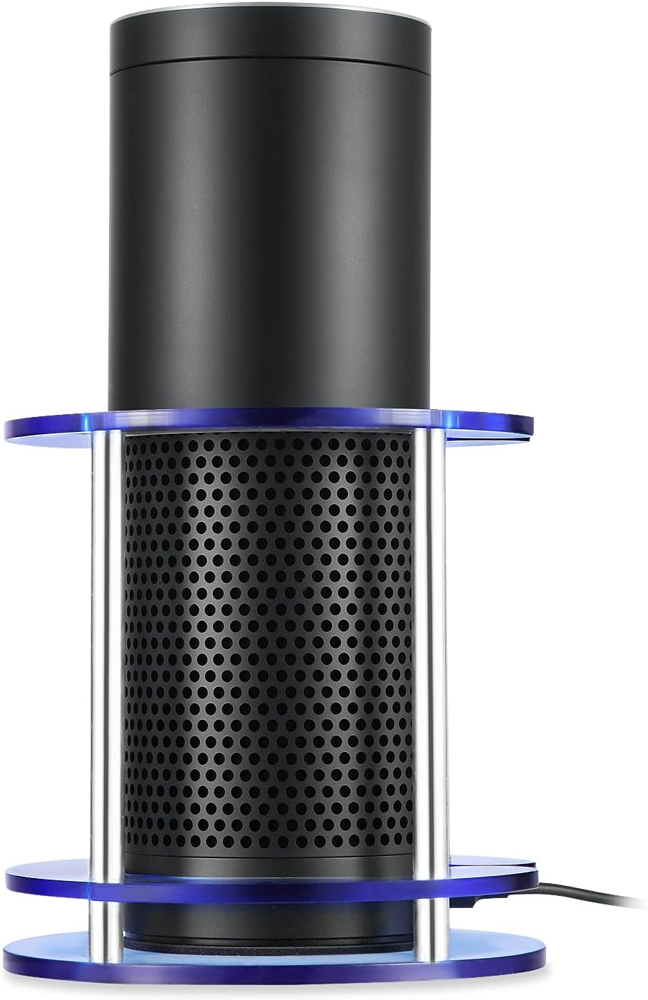Speaker Stand for Amazon Echo, Echo Plus, UE Boom and Other Models - Protect and Stabilize Alexa by Wasserstein (Blue)
