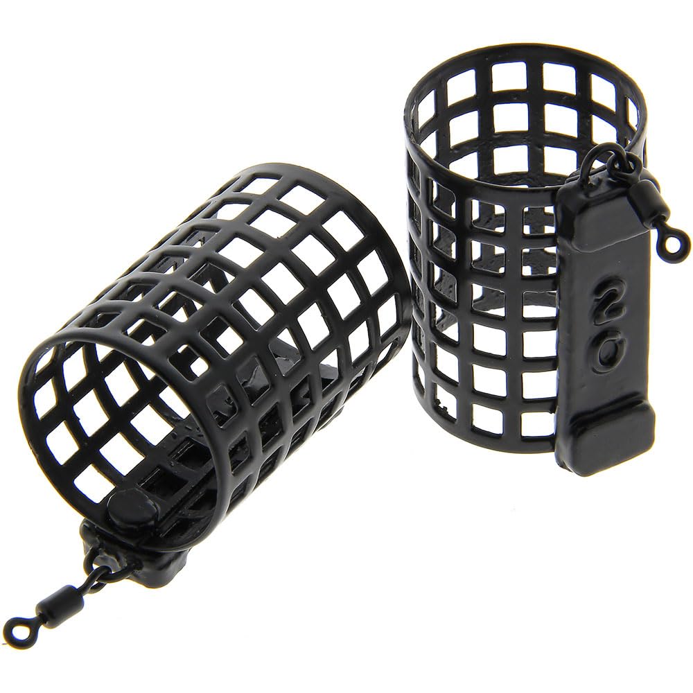 10x Cage Feeders for Carp & Coarse Fishing Round Weights 20g, 25g, 30g Durable, Precision Bait Delivery, Optimized Casting Distance, Versatile for Freshwater & Saltwater Tackle (20g Cage Feeders)