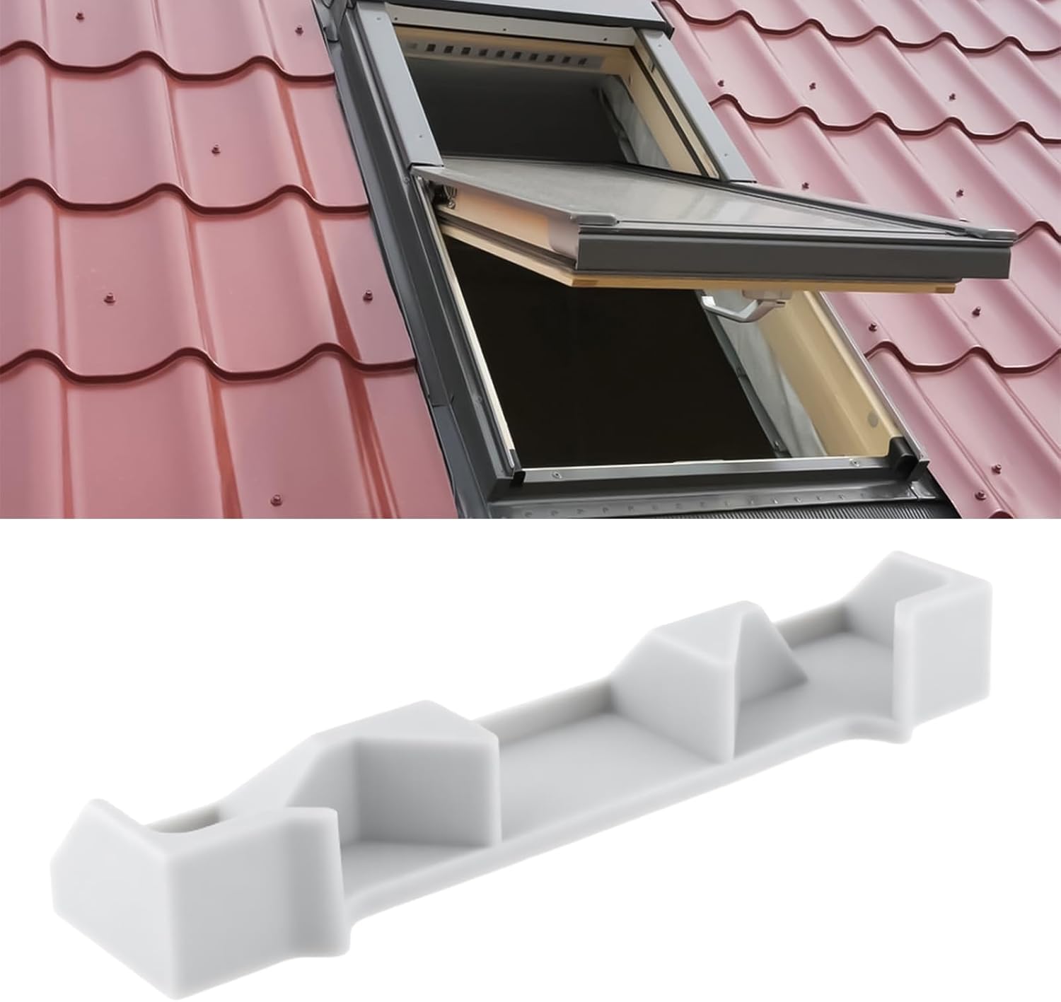 2x Lock Strike Plate Compatible with Velux Roof Windows Replacement 025116 Plastic Locking Plate Fastener Grey