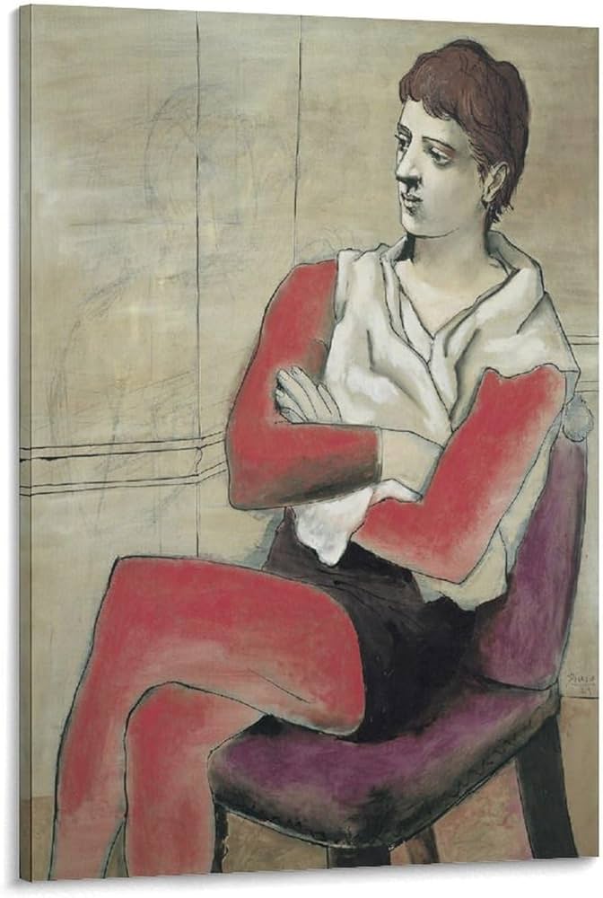 Amazon.co.jp: パブロ・ピカソ Pablo Picasso《腕を組んですわる