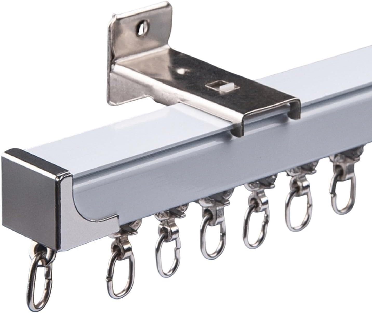 Riel de aluminio de 200 cm para cortina de dormitorio y divisor de habitación