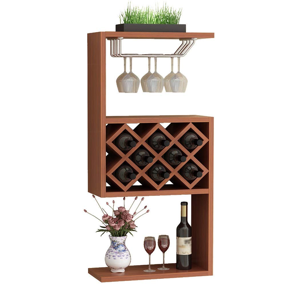 Porte-gobelet armoire à vin en bois DASHADAO suspendu pour décoration murale