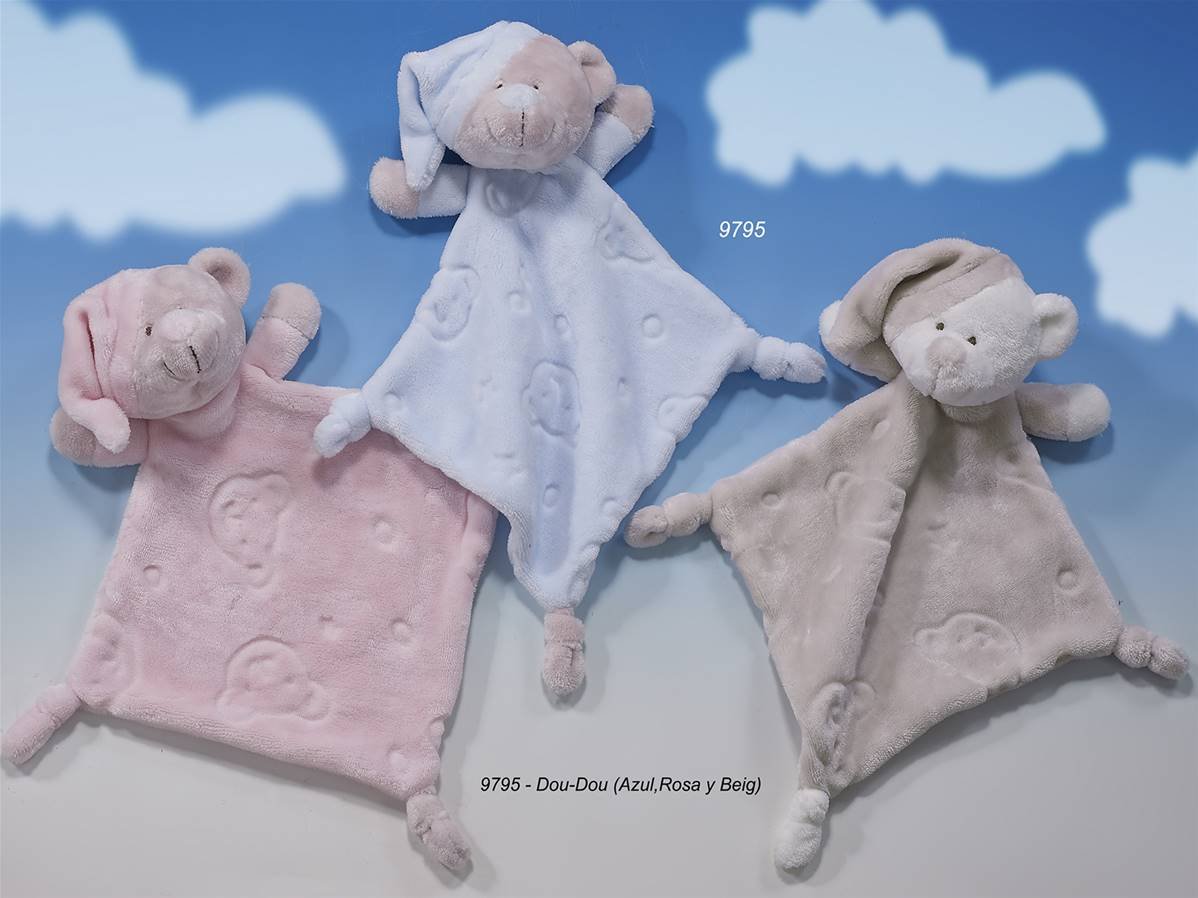 Gamberritos - 9795 Safety Blanket with Little Bears Design, Pink