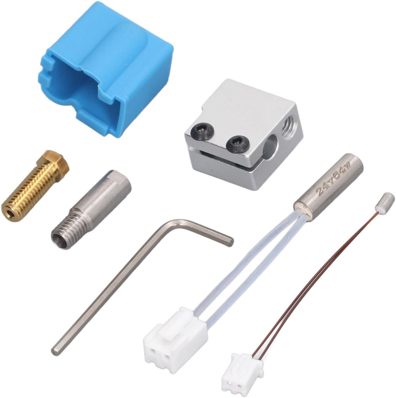 Annadue 3D Printer Hot End Nozzle Kit Wear-Resistant Extruder Replacement for Sidewinder X1 X2, 1.75mm PLA ABS PETG TPU Wood Filament