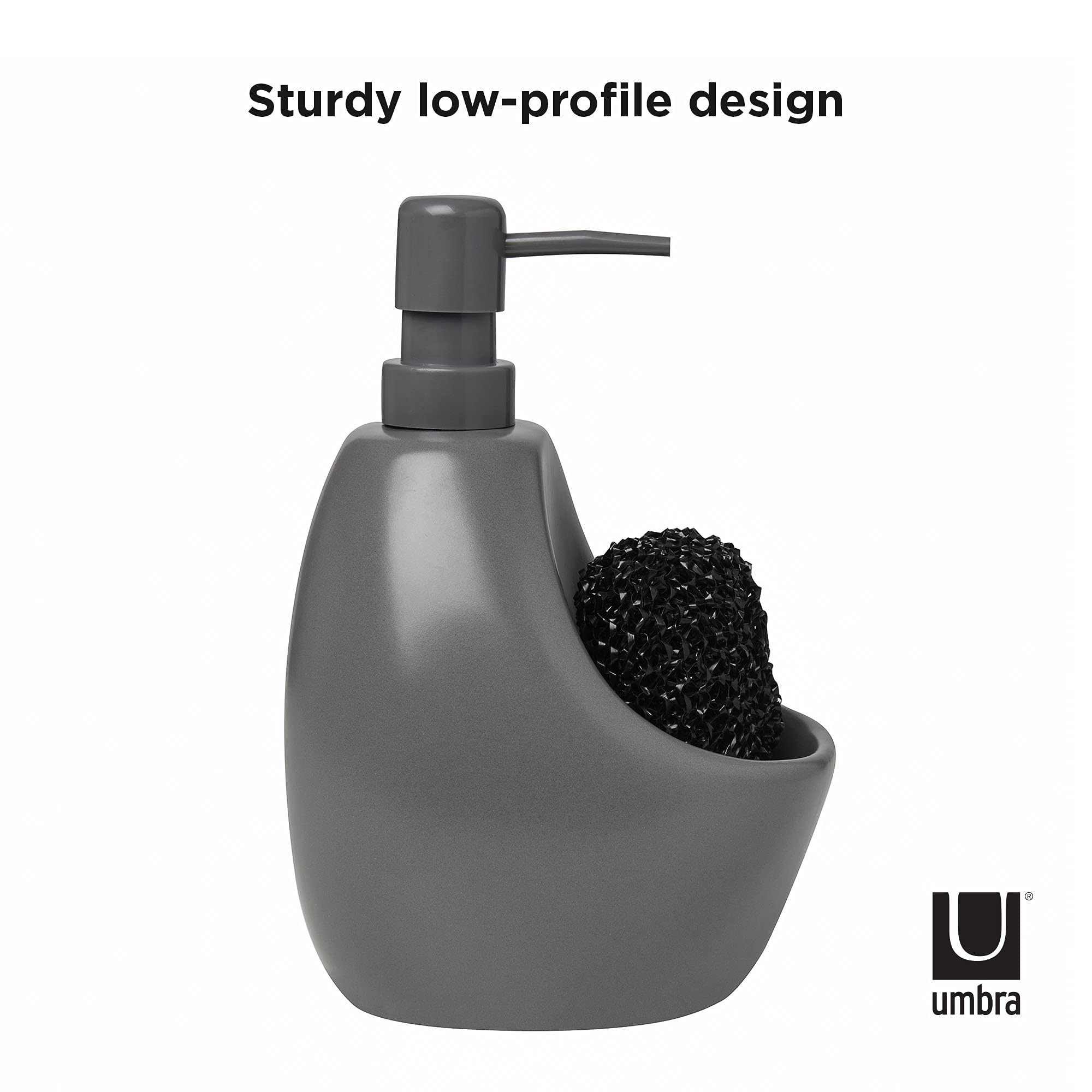Umbra Joey Pump/Scrubby, ceramiczna szara, 13,97 x 10,16 x 19,3 cm
