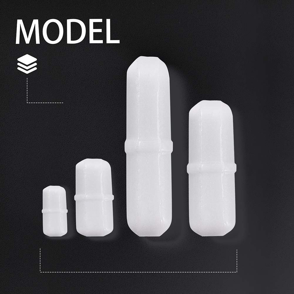 Set 12 Barre Magnetiche In PTFE Bianco Da 7 Mm Per Laboratorio – Agitazione Chimica