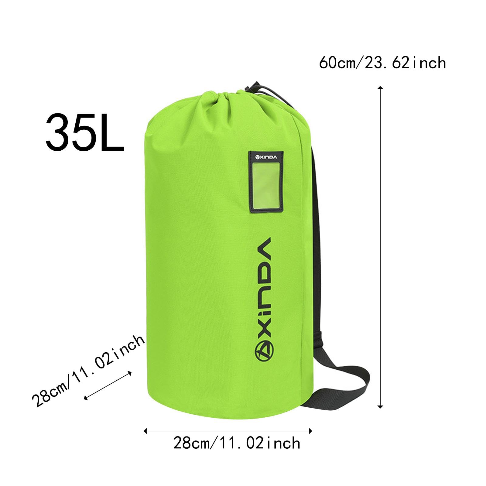 Vaveren Climbing Rope Storage Construction Hiking Mountaineering Camping Large Capacity Equipment Work Accessories Throw Bag, 35 L