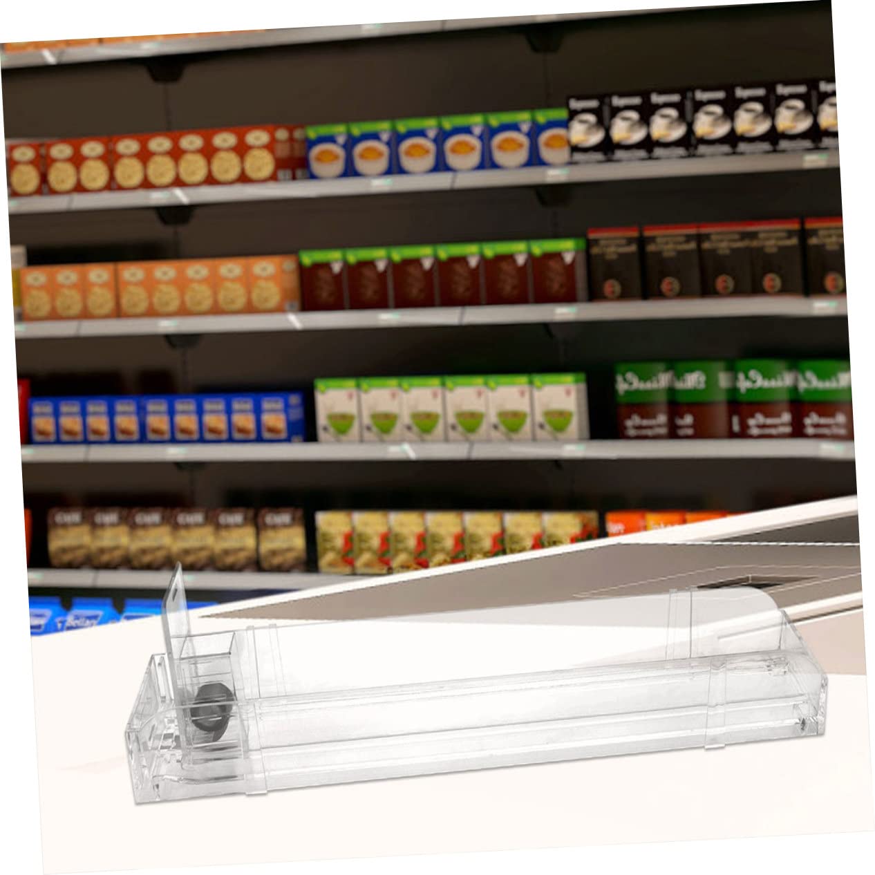 4pcs Automatic Cigarette Dispenser Push Tray Showcase Durable Retail Display Rack for Store Counter Easy Installation Space-Saving Design