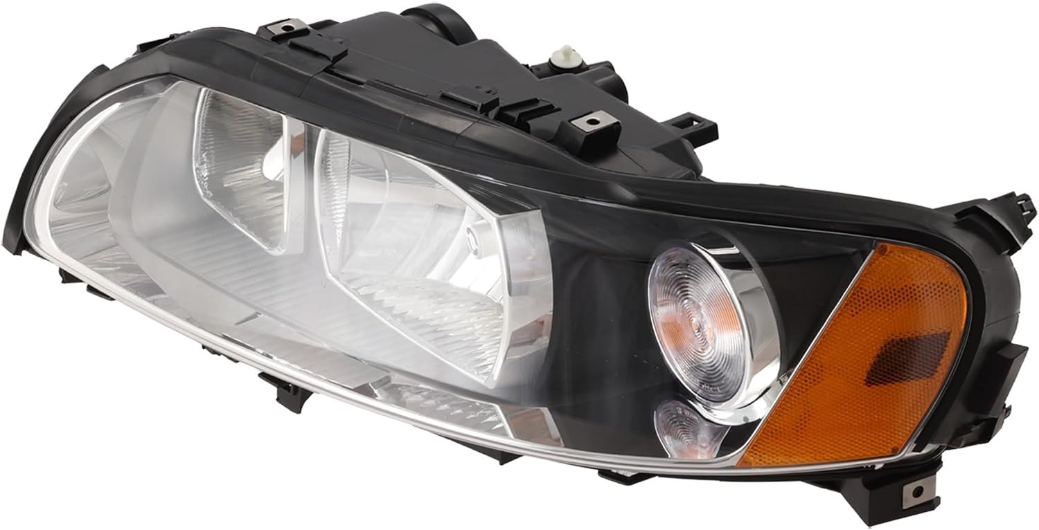 Compatible with 05-09 S60 Front Halogen Headlight Headlamp Head Light Lamp with Bulb Lamp Left Driver Side