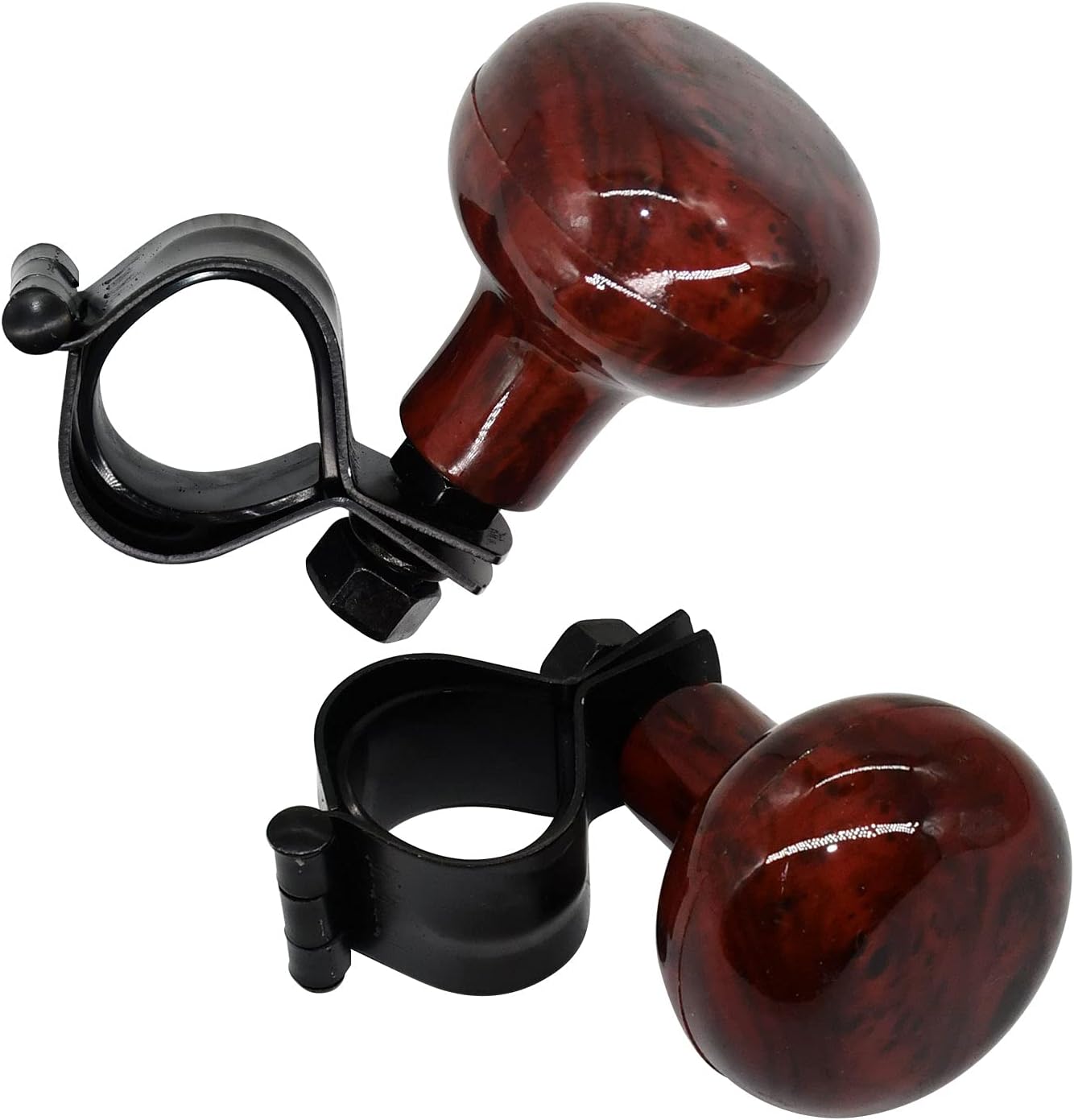 2pcs Steering Wheel Spinner Compatible with Semi Trucks Compatible with Golf Carts Compatible with Lawn Mowers Compatible with Marine Boats Compatible with Farm Equipment