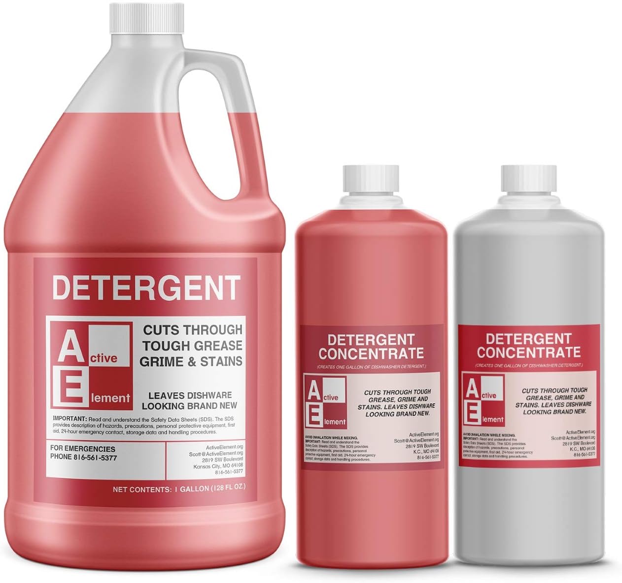 Commercial Dishwasher Detergent, Makes eight 1gallon (8