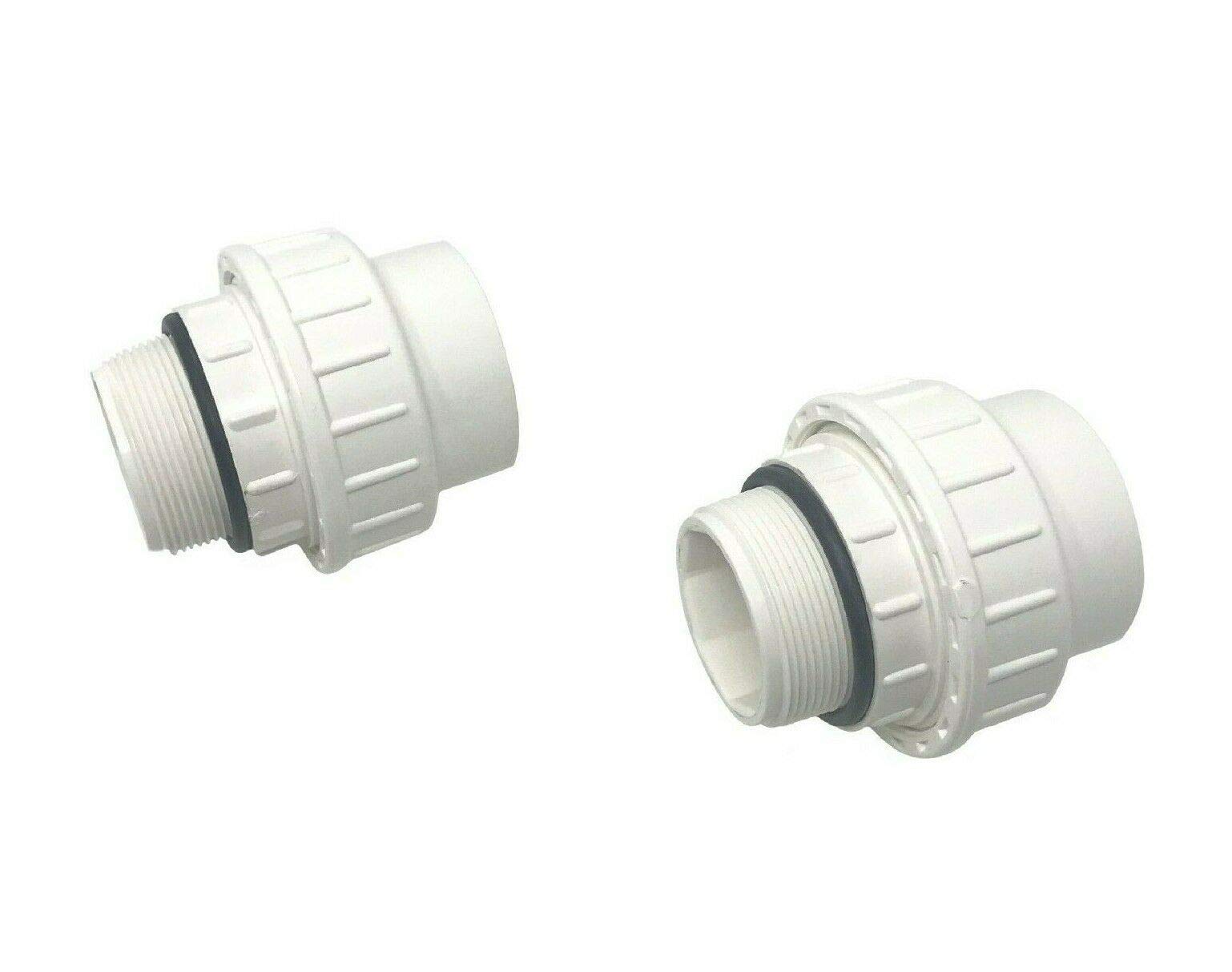 2 Pack Pump Union 2" MPT x 2" Slip for Pentair IntelliFlo WhisperFlo Pool Pumps