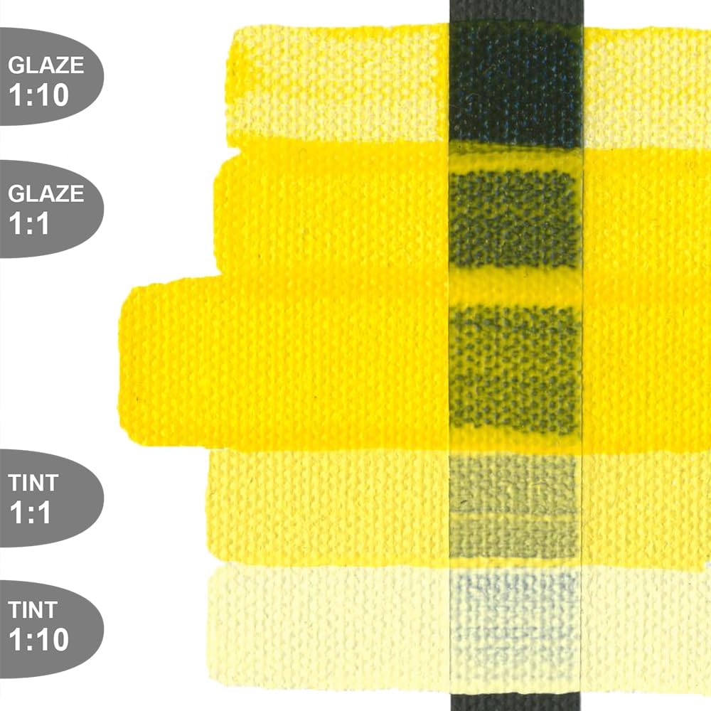 GOLDEN Fluid Acrylics, Primary Yellow, 8 fl. oz. Bottle, Professional Acrylic Paint, Semi-Transparent