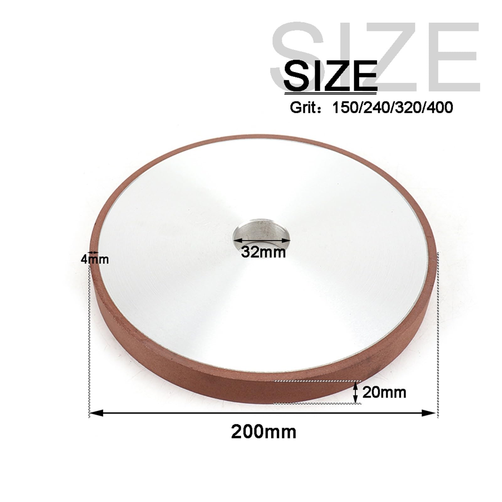 80-200mm Flat Diamond Abrasive Grinding Wheel For Alloy Steel Ceramic Sharpener Grinder