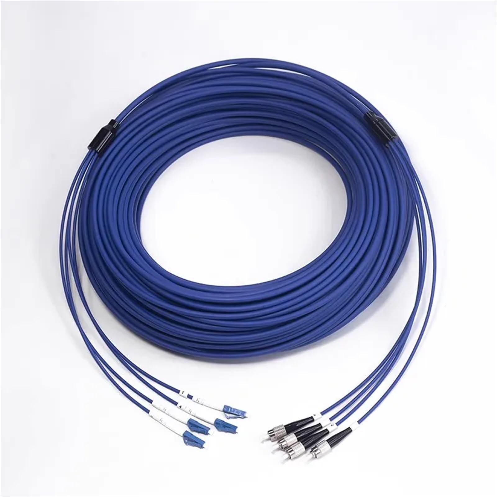 Cable de fibra óptica blindado for exteriores, latiguillo monomodo azul, LC UPC SC, 4/6/8 núcleos, FTTH, 10 m, 20 m, 30 m, 40 m, 50 m(6-core 6LC-6LC 30m)