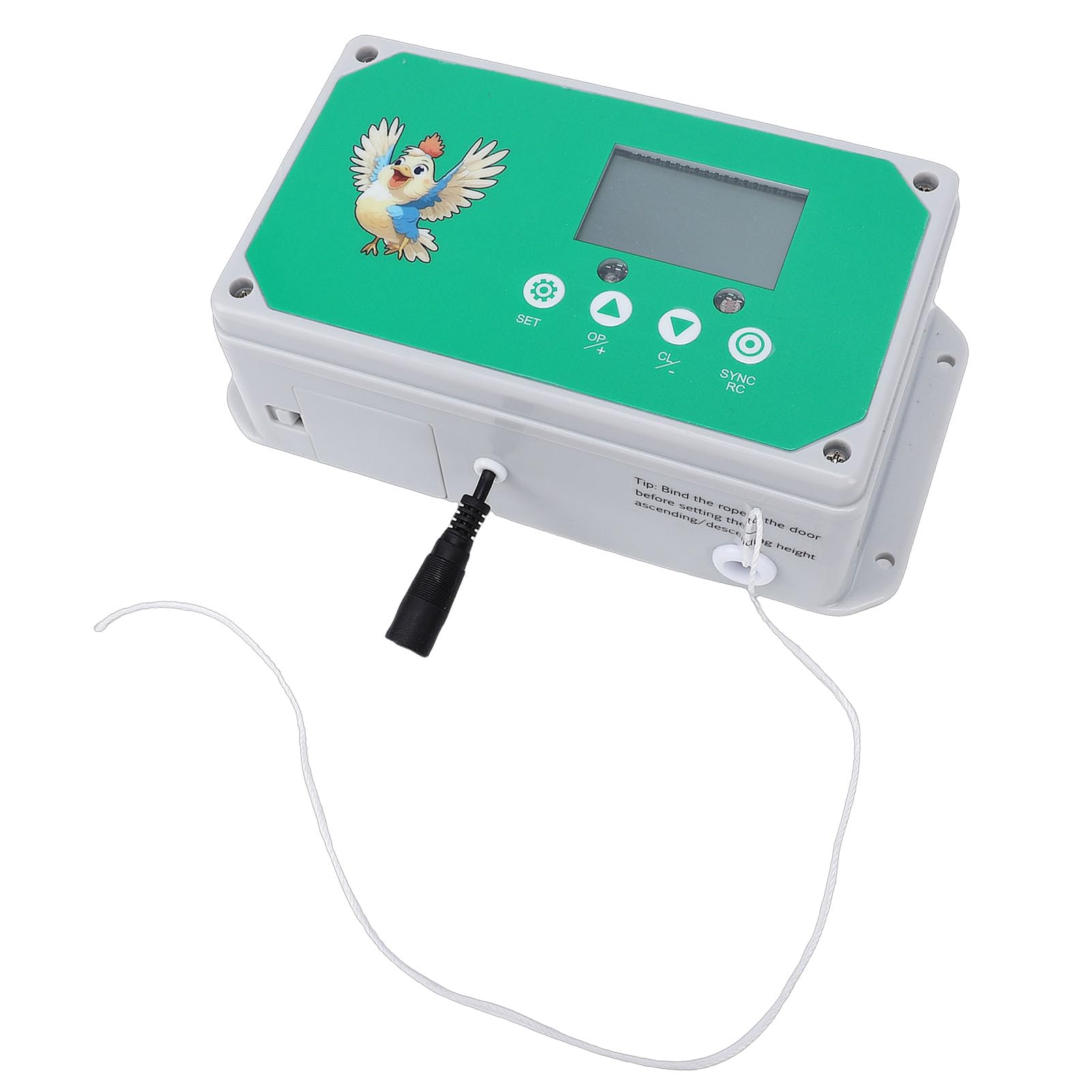 TOPINCN Automatischer Hühnerstall-Türöffner, Programmierbarer Timer, Fernbedienung 50 M, LED-Anzeige, EU-Stecker 100-240V