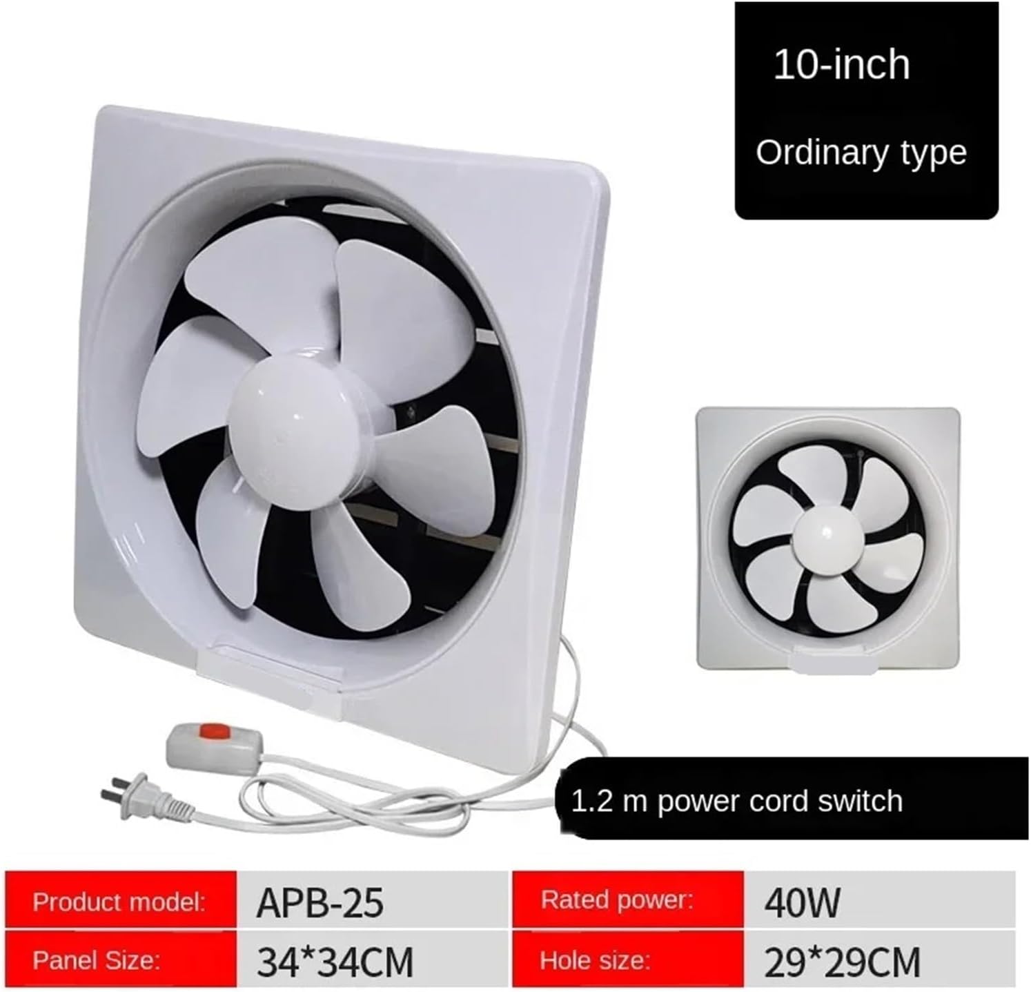Powerful and silent 6/8/10 inch wall mounted exhaust fan for home use(10 inch)