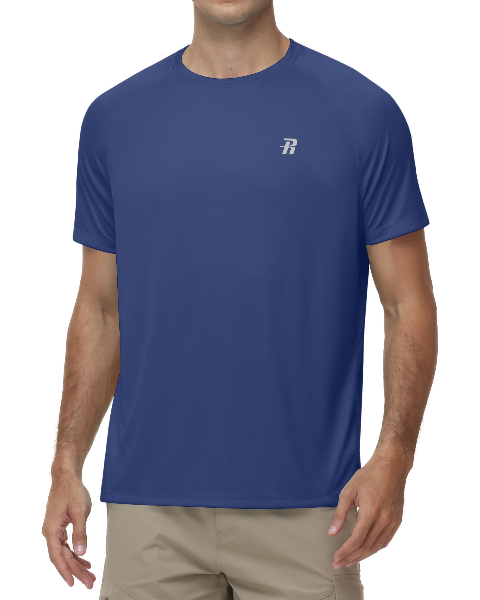 Runhit UV Shirt Herren Kurzarm, Schwimmshirt mit UPF 50+ Sonnenschutz, Schnelltrocknendes Rashguard Atmungsaktives Badeshirt für Wassersport, Surfen und Outdoor