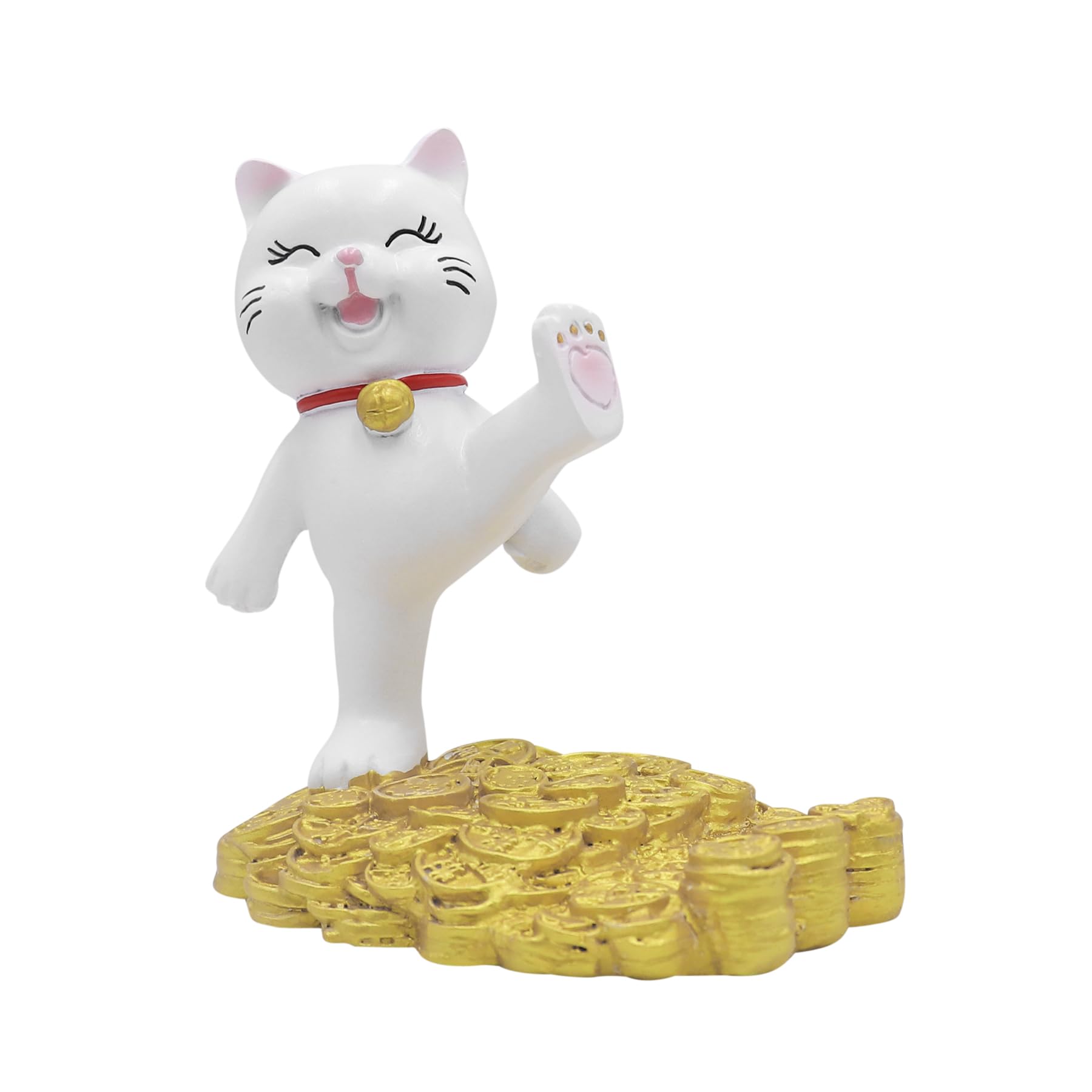 Cute Cat Phone Stand Resin Desktop Cell Phone Holder Kitten Phone Mount Compatible with All Smartphones