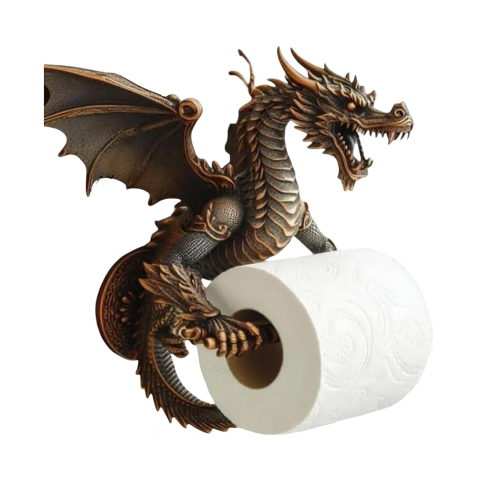 Unique Dragon Toilet Papers Roll Holder Bathroom Stand Wall Mounted Tissue Holders Storage Rack Shelf No Drilling Bathroom Tissue Holder Storage Rack