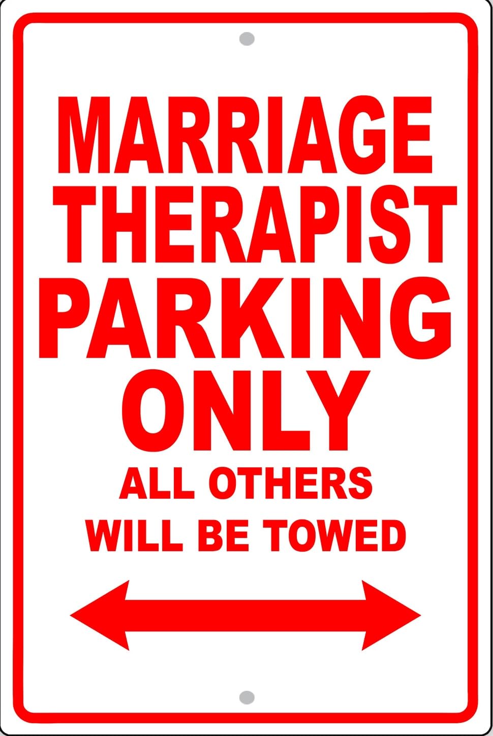 Marriage Therapist Parking Only Gift Decor Novelty Garage Metal Sign