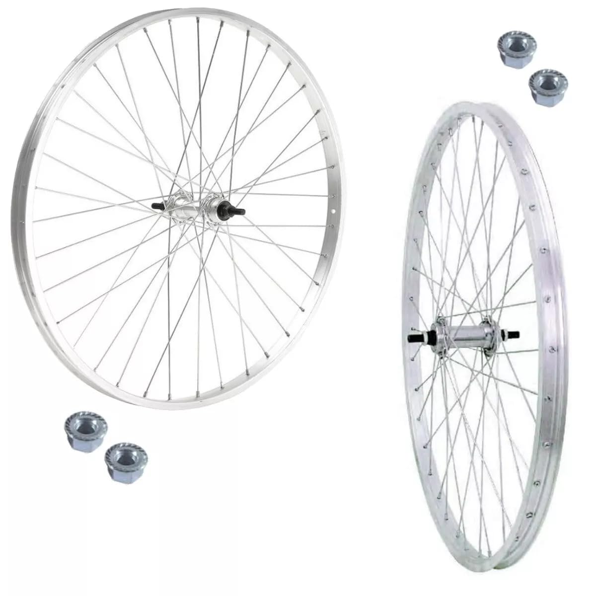 Par de ruedas/llanta delantera trasera 26" x 1. 3/8 Bicicleta 7 velocidades de aluminio para bicicleta de ciudad